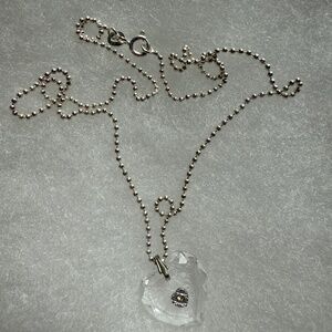 Sterling Silver Crystal Heart Necklace